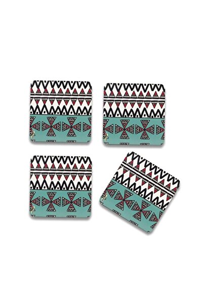 Generic BRANDSFINITY-Tediline Coasters 4 Pack Square Medium Density Fibreboar...