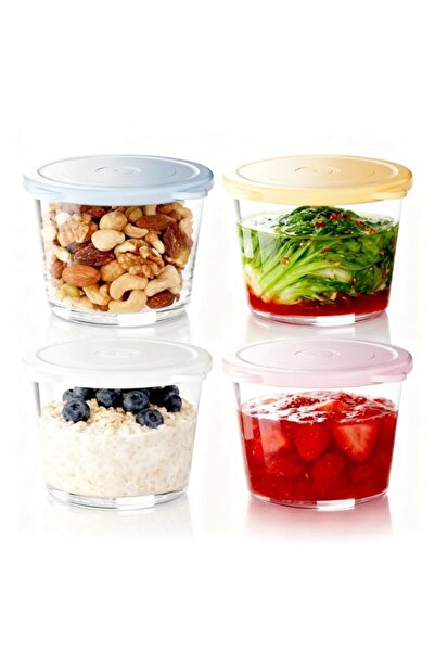 Generic 4 Pack 270ml Airtight Glass Containers, BPA-Free, Leakproof, Microwav...