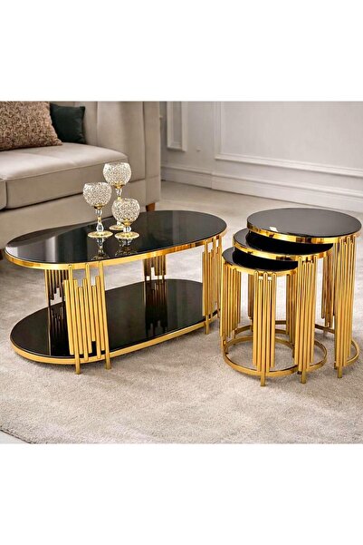 Golden Design PİANO C ZİGON + ORTA SEHPA OVAL 90X60