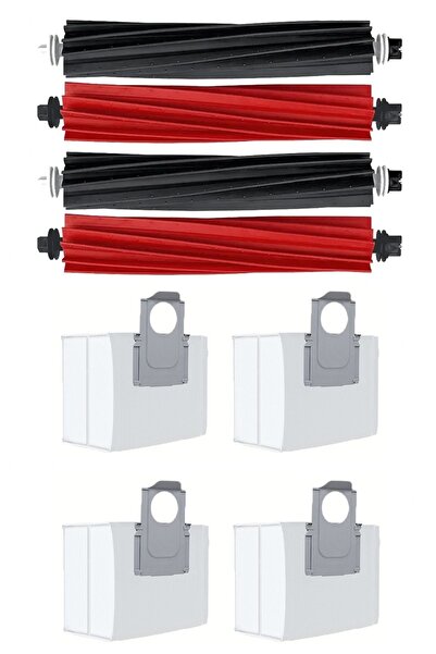 Rovexa Συμβατά με Roborock Q8 & Q8 Max, 2 κύριες βούρτσες και 4 σακούλες σκόνης