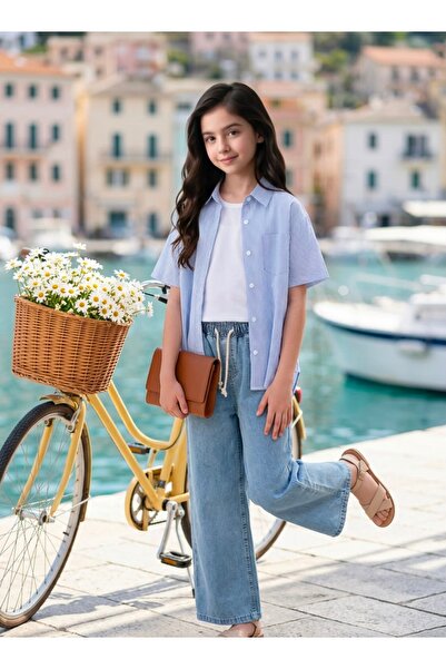 İ&K ŞIMARIK KİDS İ&K Shimarik Striped Shirt Badi̇ Jeans Pants Triple Set