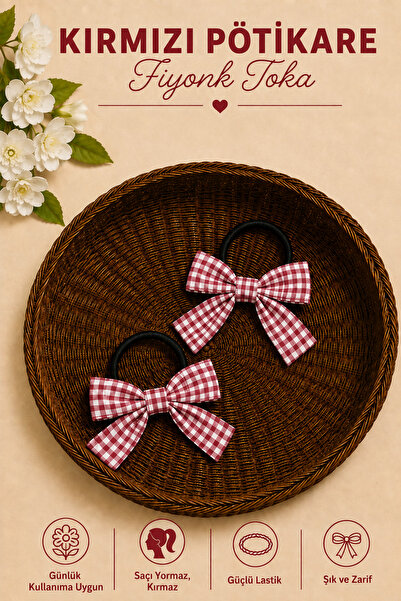 Hophera Pötikare Short Tail Bow Hair Clip Strong Elastic Hair Clip Set of 2