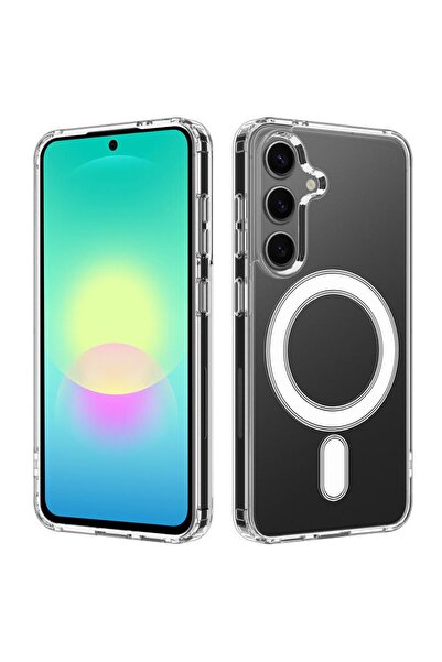 Wtech Samsung Galaxy A27 5G 2026 TPU Anti-Yellow Magsafe Clear Transparent Ca...