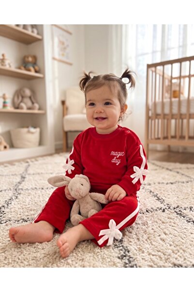 Egelite Baby Girl Stylish Bow Detailed Embroidered Seasonal 6-9-12-18-24 Mont...