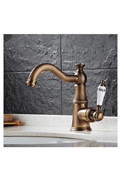 OEM Bathroom Sink Faucet Rustic Model Antique Color Ceramic Handle New Model Imported with 7 Years Warranty