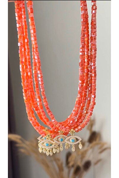 mibrillo Bead necklace with eye charm
