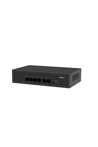 Imou SF106P PoE Суич, 4 PoE порта, 2 Uplink порта, 45W, 250м удължен режим, 4...