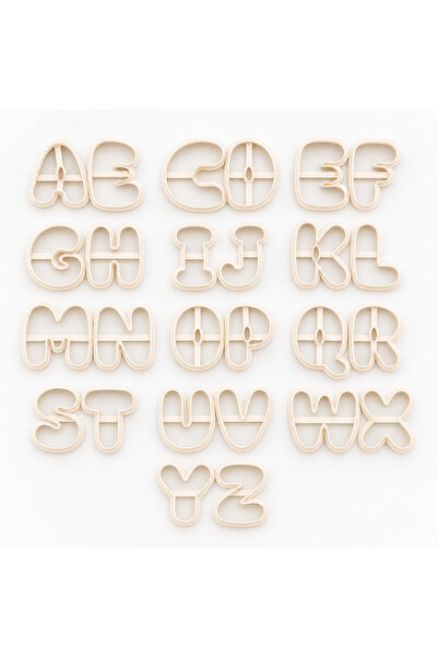 BESİNG 85 mm Letter Cookie and Polymer Clay Cutter Mold Set