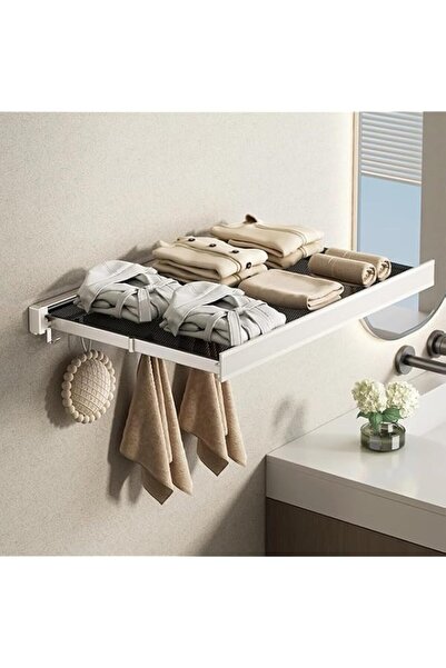 Generic Wall Mounted Foldable Shelf, Invisible No-Drill Retractable Organizer...