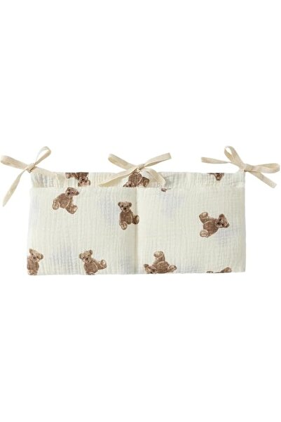 Generic White Bedside Hanging Bags Milk Bottle Bib-Storage Crib Organizer Bab...