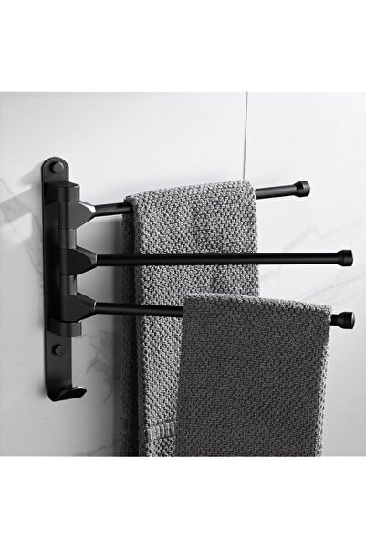 Generic Swivel Towel Rack,304 Stainless Steel 3-Arm Towel Bar,Wall Mounted To...