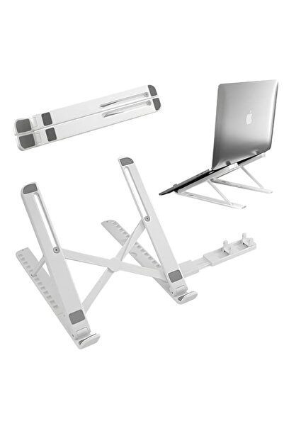 Generic ECVV 2-in-1 ABS Laptop Stand for Desk and Phone Holder, Adjustable Fo...