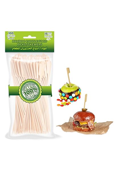 Generic PESCADOR 100 Pieces 6 inch Bamboo Sticks for Cocktail, Shish Kabab Sk...