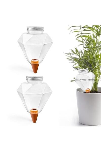 Generic Plant Watering Globes, Diamond Plastic Shape Plant Watering Globes, F...