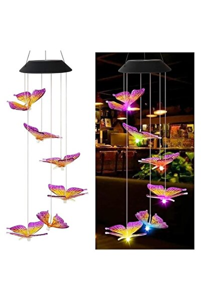 Generic Curtain Light Outdoor Waterproof Solar Chime Bell Lights Hummingbird ...