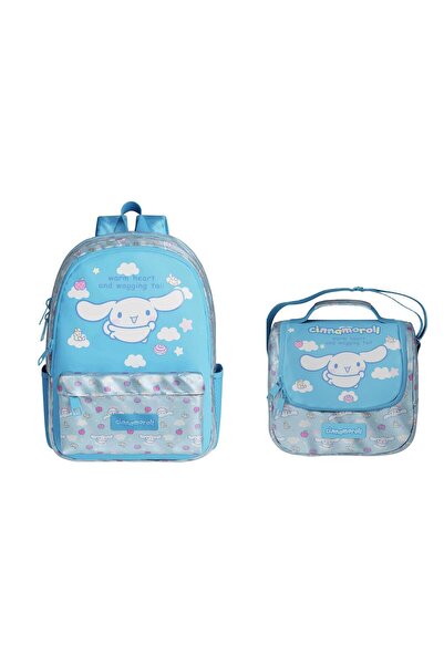 WİGGLE Cinnamoroll Patterned Blue School Bag and Lunch Bag
