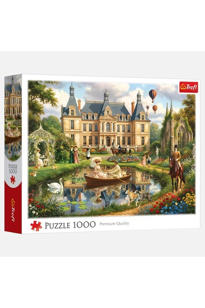 Trefl Puzzle de 1000 de piese, de calitate premium, cu scenă de palat lângă râu