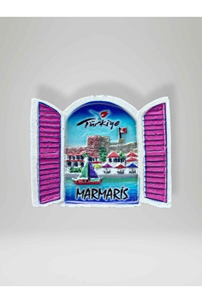 Mundy MARMARİS Polyester Kabartmalı Magnet 7 cm x 5,5 cm – Dekoratif Hediyeli...