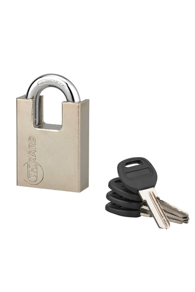 OEM Lacat otel Quadra cu toarta protejata, mecanism cu pini, 50 mm