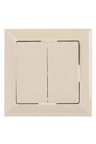 OEM Abex Perla WP-2P/S Double illuminated switch, recessed, frame included, b...