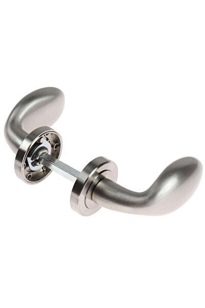 OEM Maner cu rozeta rotunda pentru usa exterior, Golf, zinc, nichel satinat, ...