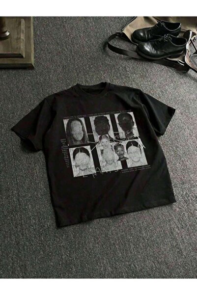 k222 Men's New Hip Hop Fashion Letter Print T-Shirt