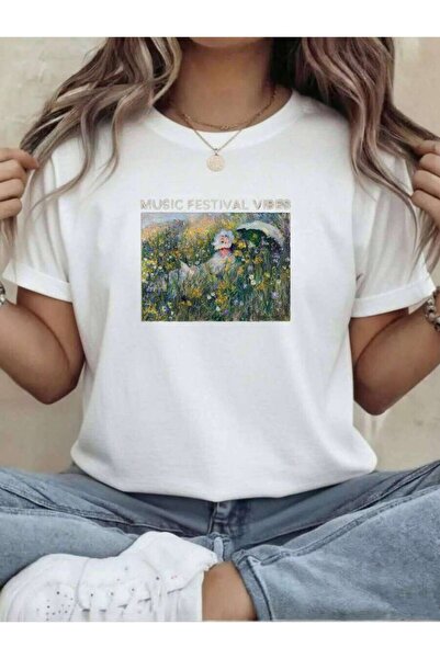 25W Oversized Women's-Shirt Fashionable Minimalist Design Anime Printed Women...
