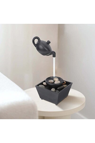 Generic Decor zen cu apă pentru birou, mini cascadă cu circuit închis, negru ...