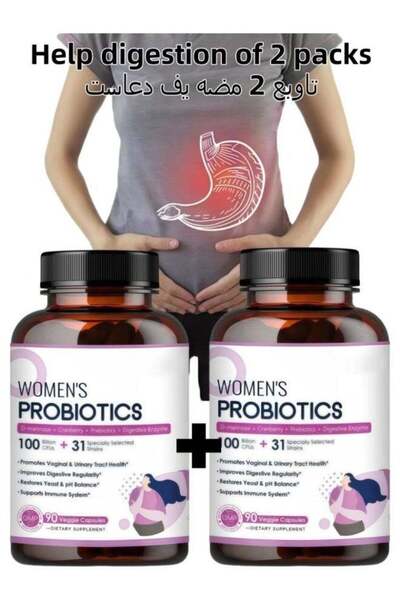 Probiotic Live بروبيوتيك للنساء 100 مليار وحدة تشكيل بكتيرية 31 نوعًا، عبوتان...