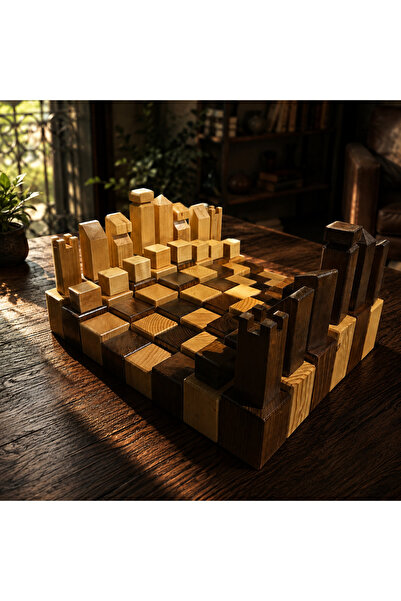 Bk Gift Handmade Wooden Chess Set - Decorative Handcrafted Gift Chess Set