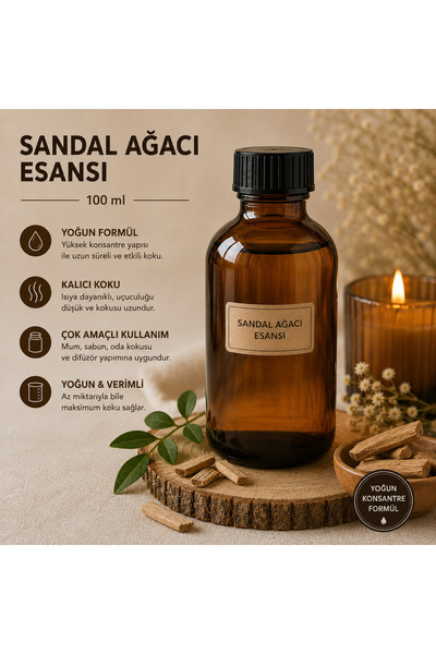 Sandal Ağacı Mum Esansı 100 ml
