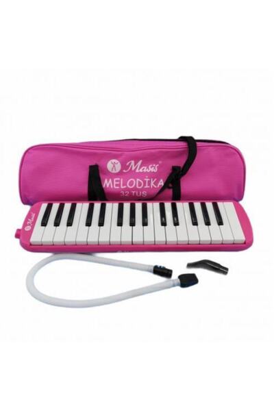 Masis 32 Tuşlu Pembe Melodika Tuşlu Nefesli Çalgı Müzik Aleti Çantalı