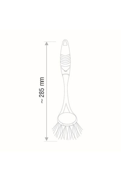 Titiz Plastik Softon Lux Gray Stone Round Sink Brush - Tp-335G