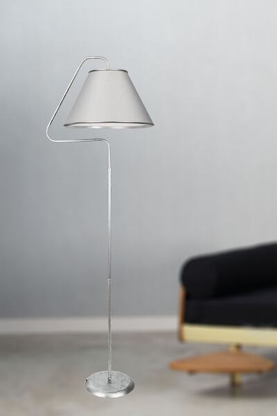 VENON Aydınlatma Lambader Silver Mia Üçgen Gümüş Patine (silver Çember) A.gri Şapka