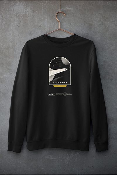 Raf Coll Hanorac unisex negru oversize cu decolteu cu imprimeu digital