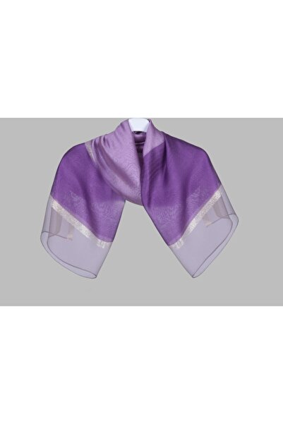 ARMANDA Silk Double Color Shawl - Lilac-Lilac
