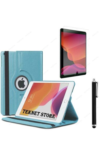 TEKNETSTORE Apple Ipad 10.2 Inç 9.nesil Uyumlu 360 Dönebilen Tablet Kılıfı Ek...