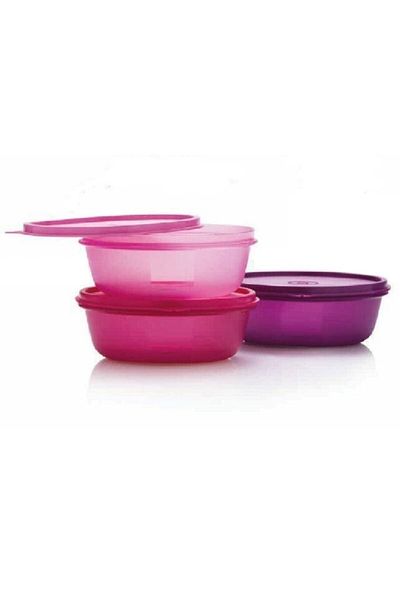 Tupperware Refrigerator Storage Container 600 ml Three Sugar Pieces Hsgl Purple