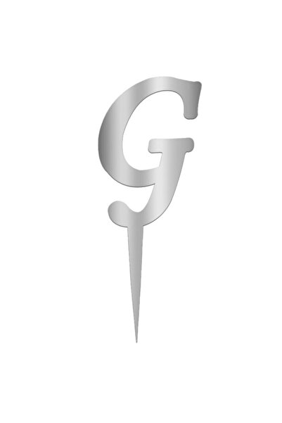 ASYATASARIM زينة الكيك حرف G فضي