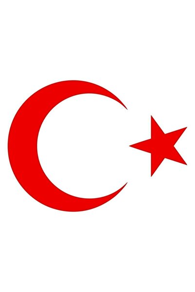 Maral Grup ملصق نجمة القمر 30 سم ملصق العلم التركي أسود-أبيض-أحمر