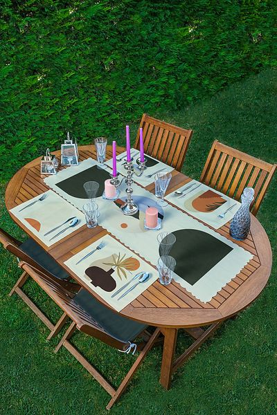 Realhomes 4+1 Ethnic Special Design American Service & Runner Set