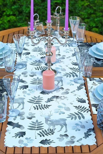 Realhomes 4 + 1 Cerb argintiu Design American Service & Runner Set