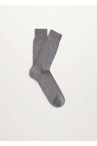 MANGO Man Graue Herrensocken