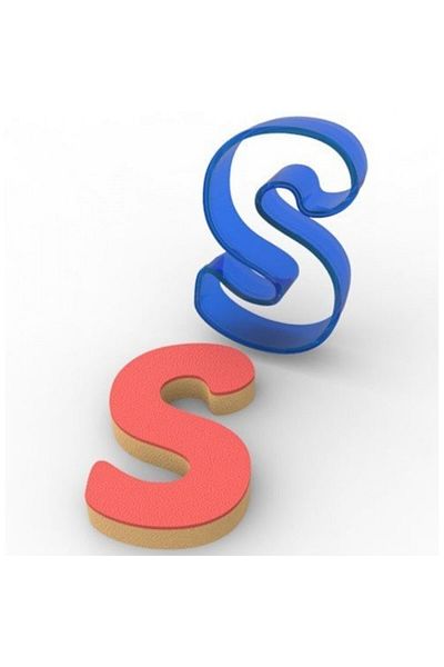 Elit parti قالب لب السكر والبسكويت من البولي كربونات بحرف S