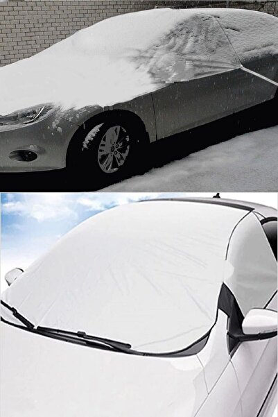 AutoEN Buzlanma Önleyici Araba Cam Üstü Kar Örtüsü Su Geçirmez Ön ve Yan Cam Koruma