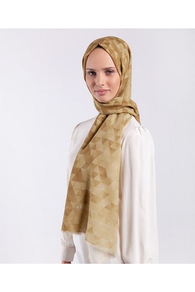 Artikel Dark Green Triangle Patterned Cotton Shawl, Neck Collar, Scarf