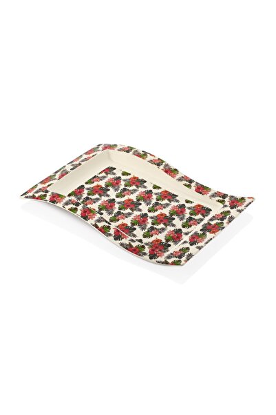 Generic Brand صينية ميلامين منقوشة S 42 سم (42.5 × 28 × 3 سم 392 جرام)
