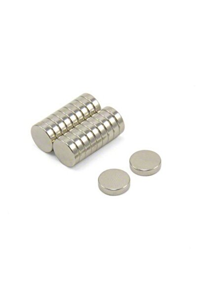 Dünya Magnet 10 Adet 10mm X 2mm Güçlü Yuvarlak Neodyum Mıknatıs (10'lu Paket)