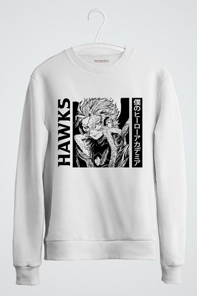 karikatürstore Hawks Keigo Takami My Hero Academia Printed Anime Sweatshirt