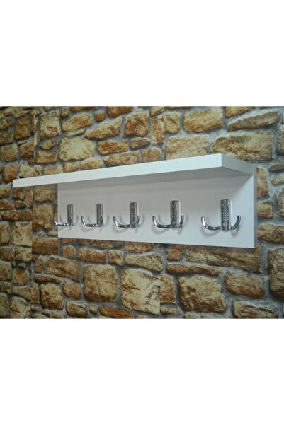 Concept Aksesuar Ahşap Raflı Duvar Askısı Kapı Arkası Hol Koridor Mutfak Banyo Askılığı